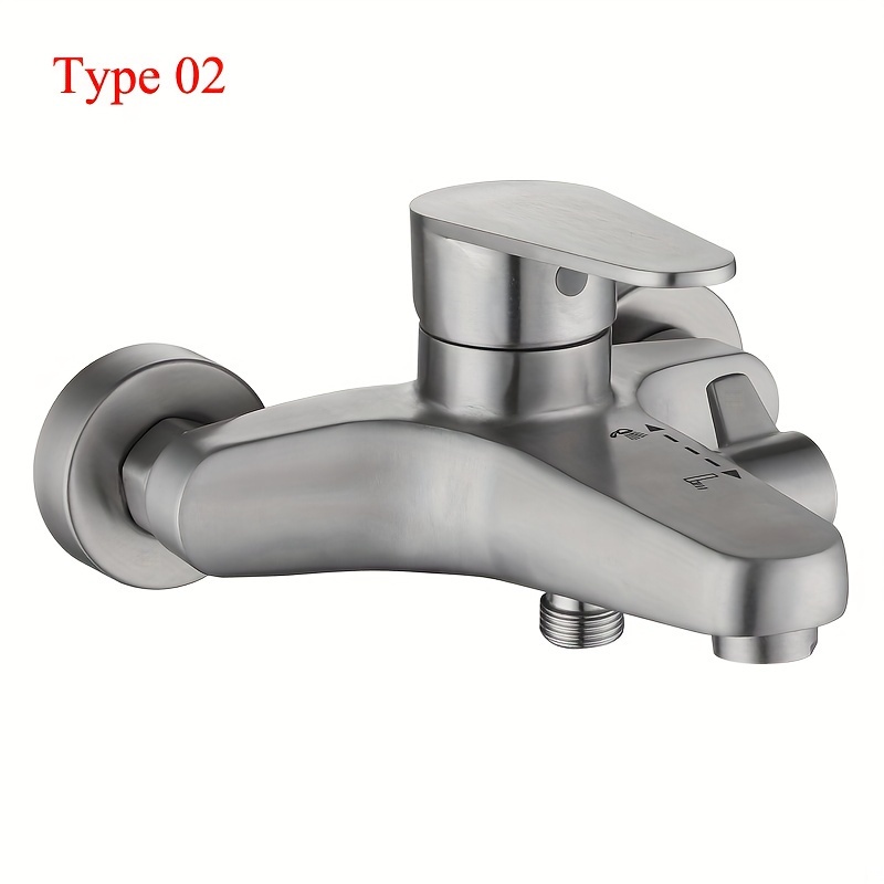 304 Stainless Steel Bathroom Shower Mixer Tap For Hot And Cold Water, Complete Set Of Bathtub And Shower Faucets