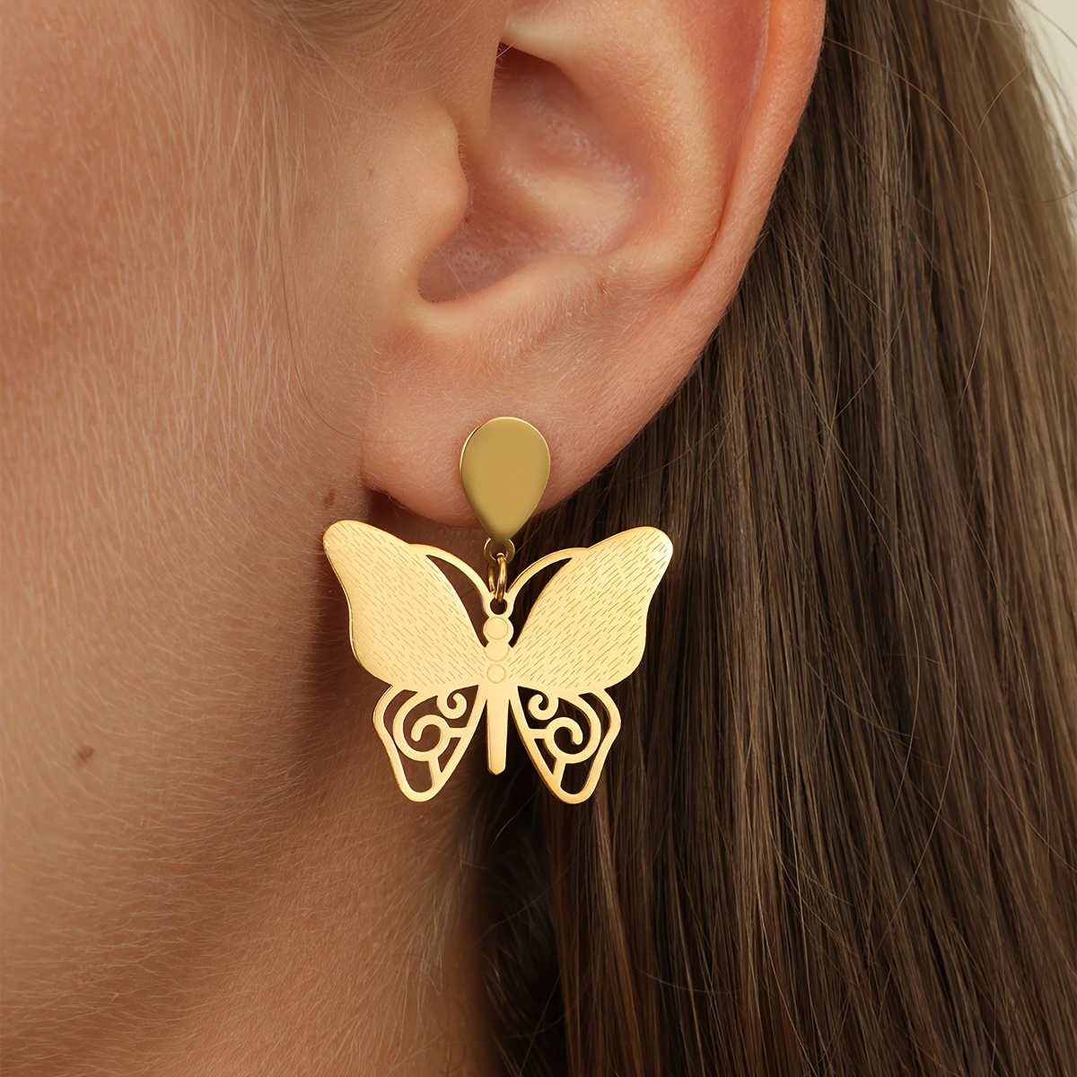 Pendientes Amor de Mariposa acero – TikRing