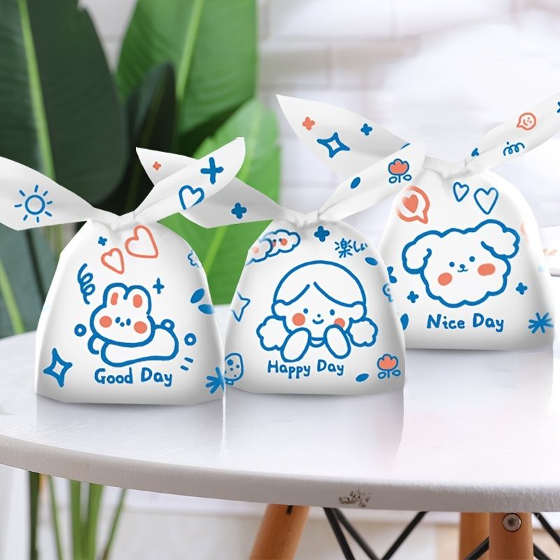 1 Pack 50pcs Easter Gift Bag Creative Cartoon Cute Rabbit Pattern Candy Bag  Biscuit Bag Suitable For Easter Birthday Wedding Bridal Shower Engagement  Bachelor Birthday Party Supplies Holiday Accessory | Shop The