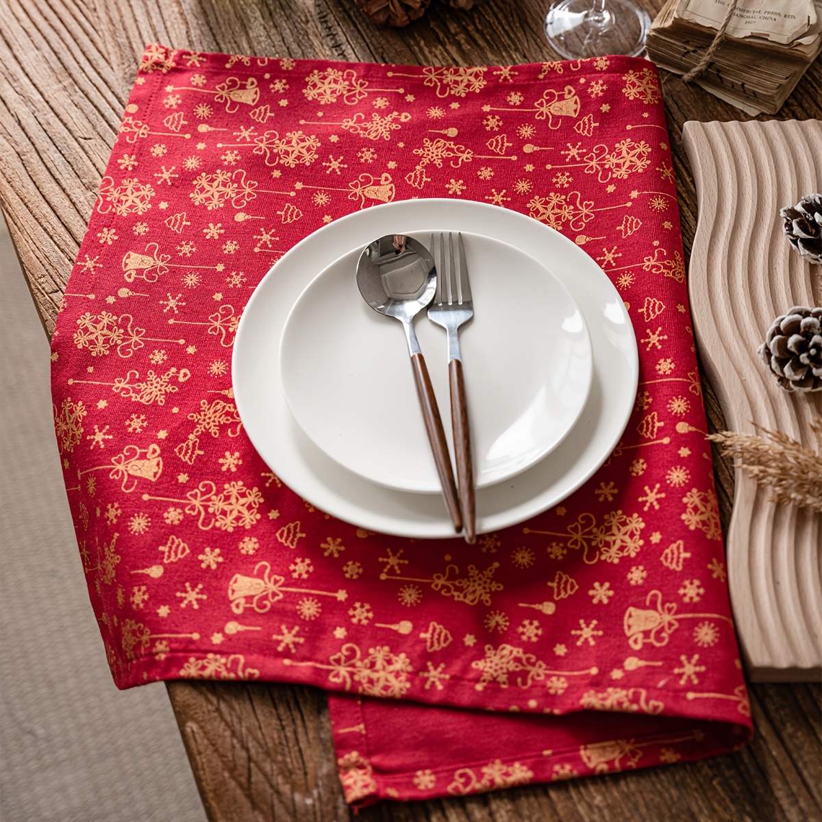 Christmas Cloth Napkins Buffalo Plaid Cloth Napkins Reusable - Temu