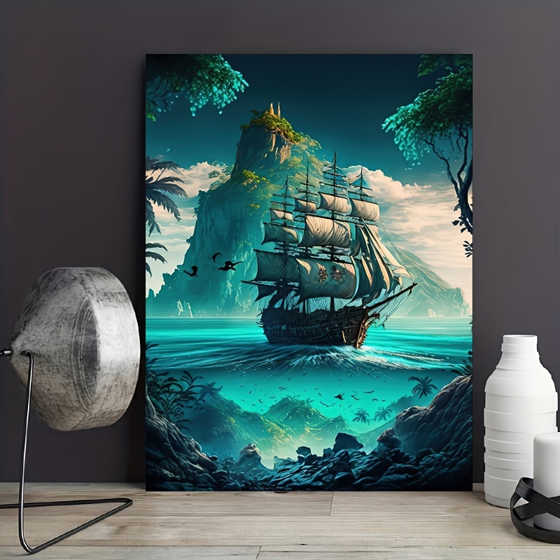 5pcs Canvas Wall Art Pirate Ship Wall Decor Anime Canvas - Temu