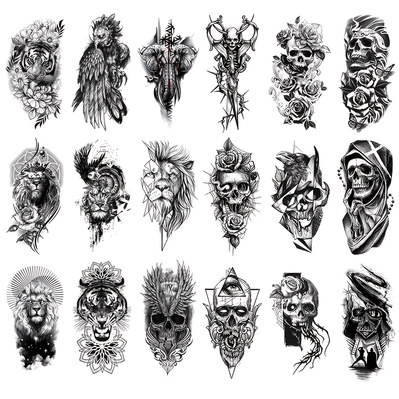 Minimalist Ghost Temporary Tattoo (Set of 3) – Small Tattoos