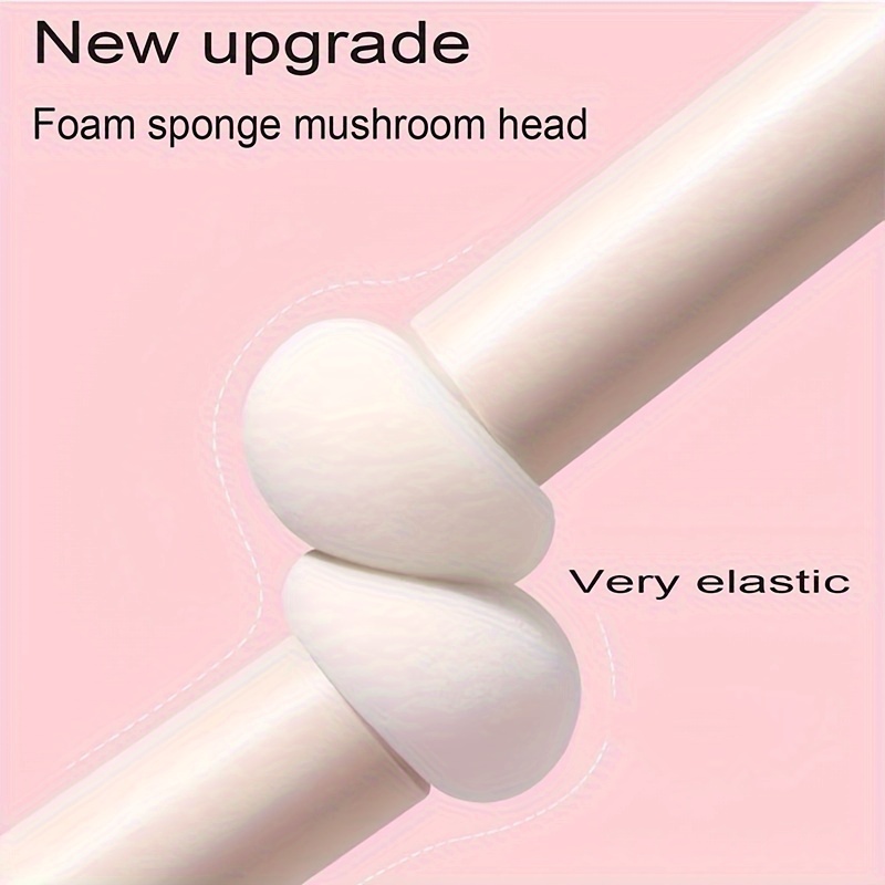 2pcs Mushroom-shaped Concealer Brush, Soft Round Top Brush For Tear Trough  Concealing