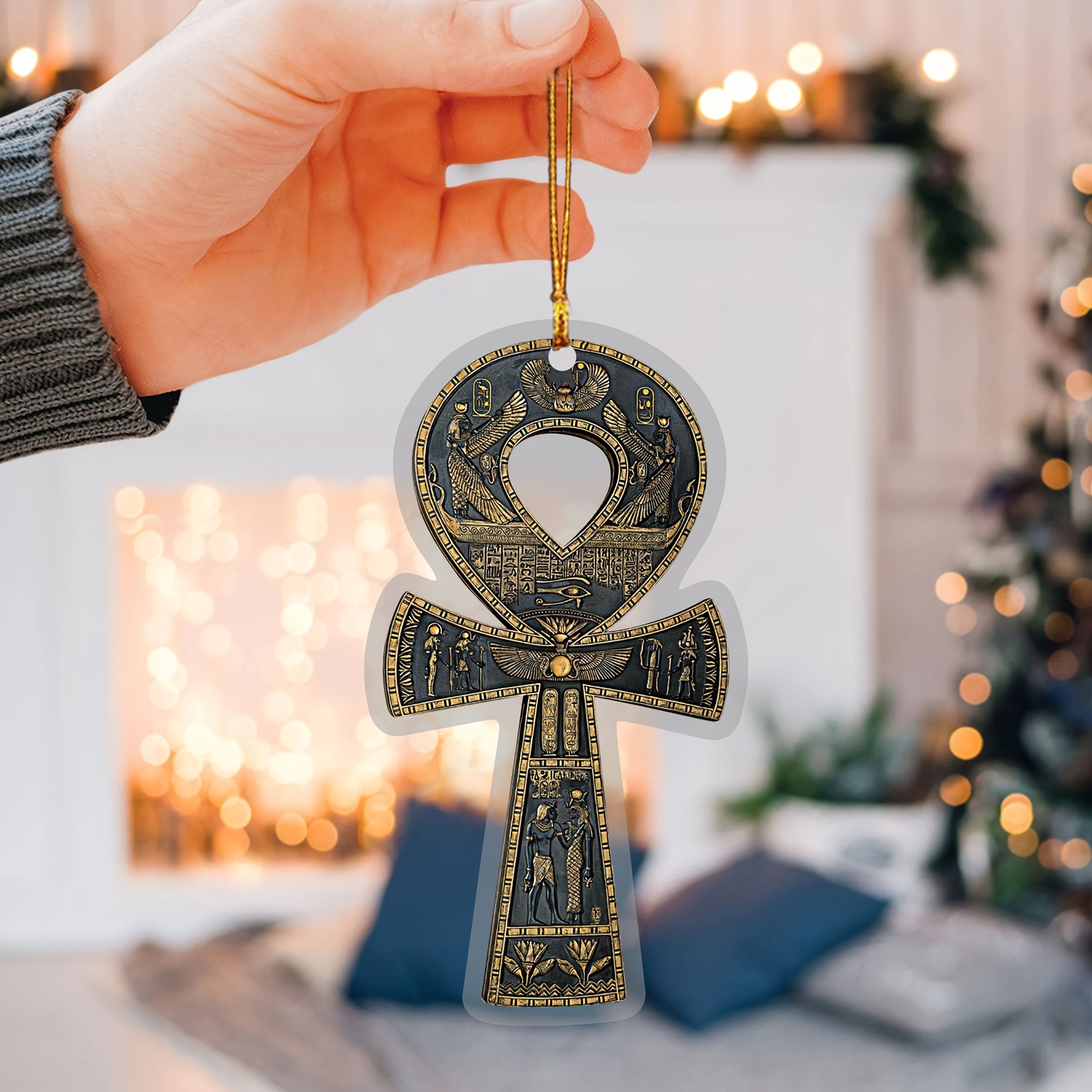 Christmas Ornament 2d Flat Ancient Egyptian Ankh Symbol - Temu Australia