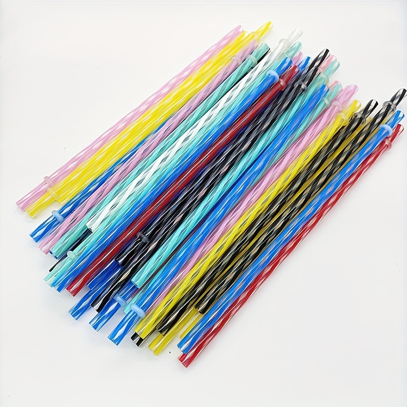 24 PCS, Reusable Straws with 4 Brushes, 10.5 Long Tritan Hard Plastic  Straws, 1