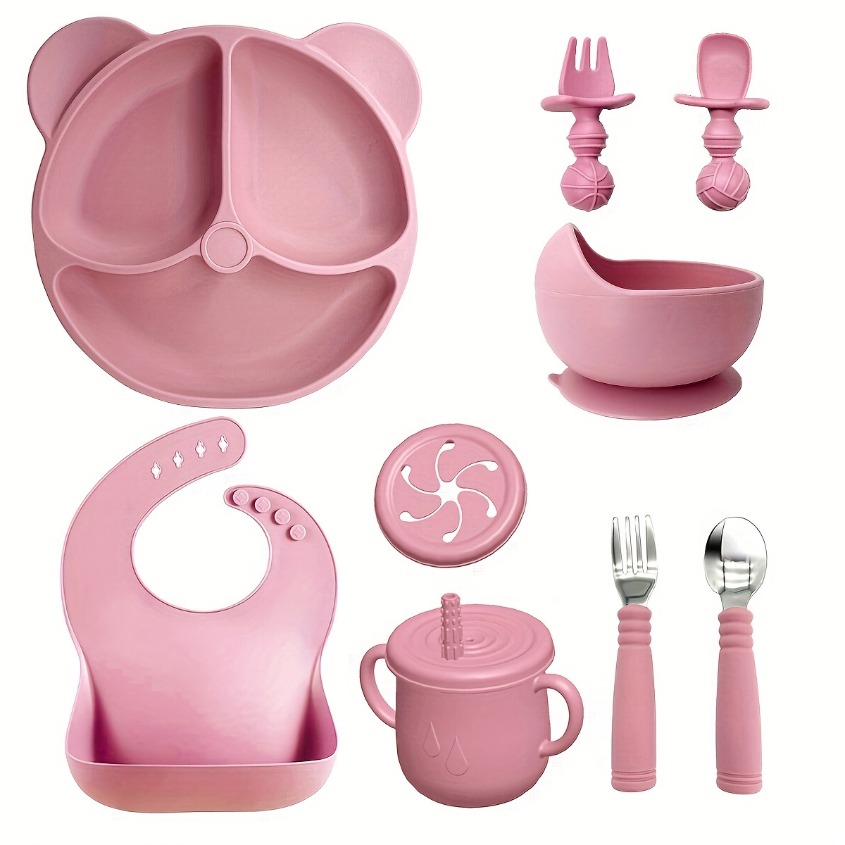 Sweet Baby Baby Dinner Plate Sucker Bowl Complementary Food Bowl Meal  Separation Tableware Cartoon Anti-fall Silicone Baby Tableware - Baby &  Maternity - Temu