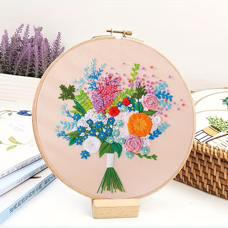 大人向けの手作り刺繍キット 花束の模様の刺繍材料セット 手作り刺繍アートクラフト 初心者や愛好家向け 美的な装飾 ウェデ - Temu Japan