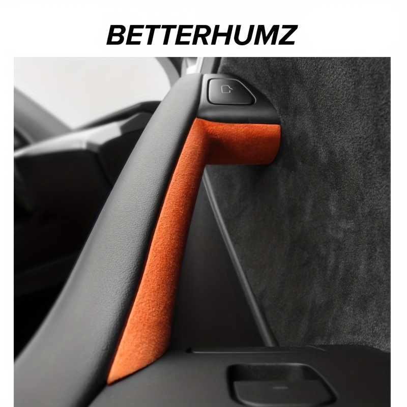 Alcantara Model 3 Y 2018 2023 Car Interior Door Pull Handle Armrest Trim  Stickers Protector Cover Decoration Accessories 4pcs - Automotive - Temu