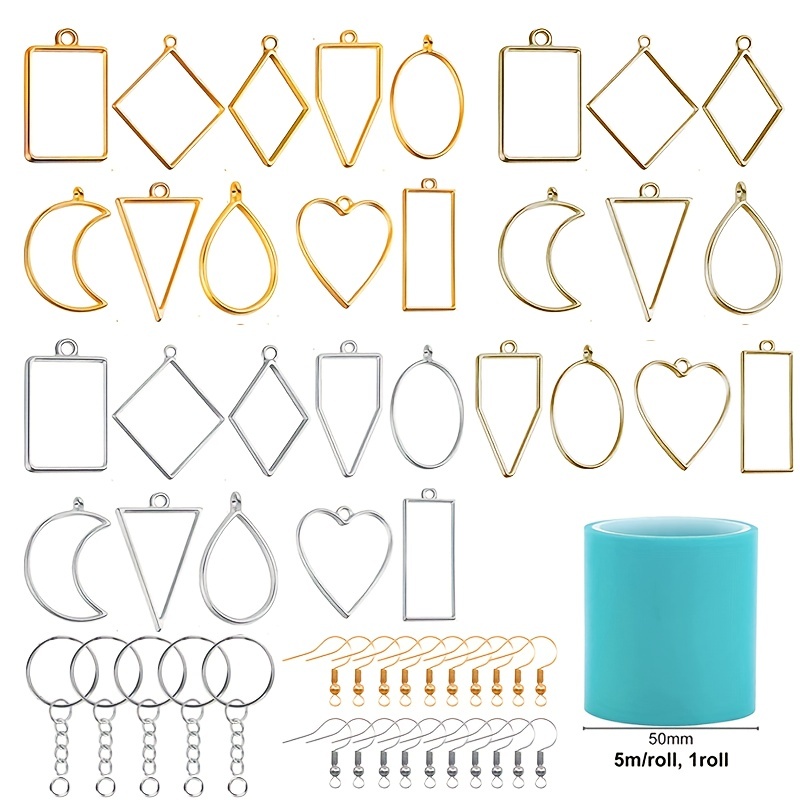 Open Bezels Hollow Frame Pendants Craft Bezels Jewelry Molds - Temu