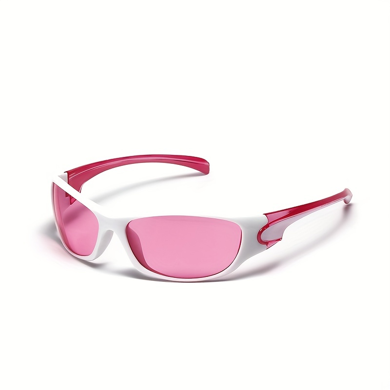 Candy Color Punk Sunglasses Womens Wrap Around Y2k Sport - Temu