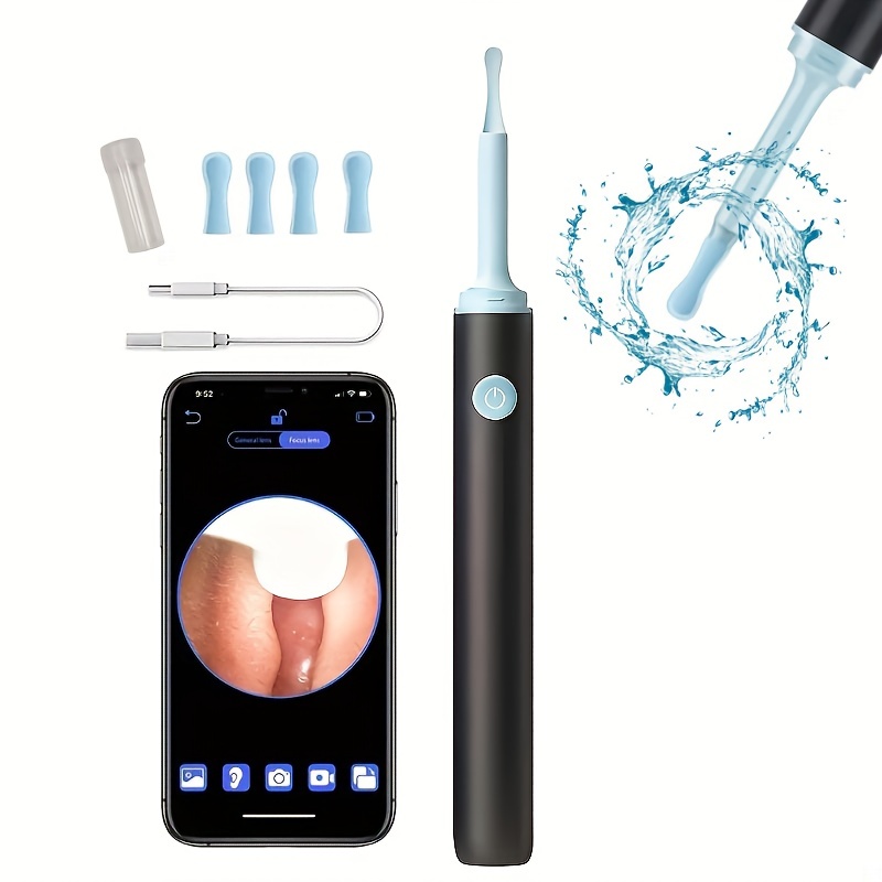 Ear Cleaner With Camera,ear Cleaner Earwax Removal Kit,otoscope With Light,ear  Cleaner With Silicone Ear Spoon Cover,ear Wax Removal Kit With 6-ear Pick, ear Camera For Iphone, Ipad, Android Phones - Temu United Arab