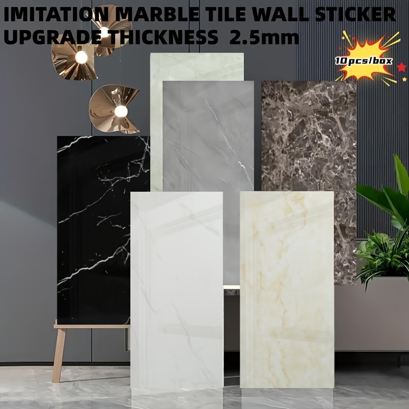 Marble Patterned Kitchen Tile Sticker Wall Tiles Sticker - Temu