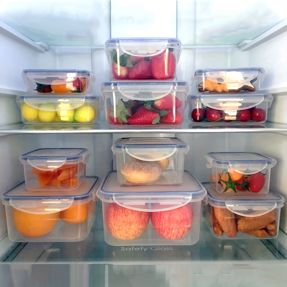 Fresh-Keeping Refrigerator Sealed Box Fruit Meat Freezing Organizer Cans  Kitchen Plastic Food Storage Case Container