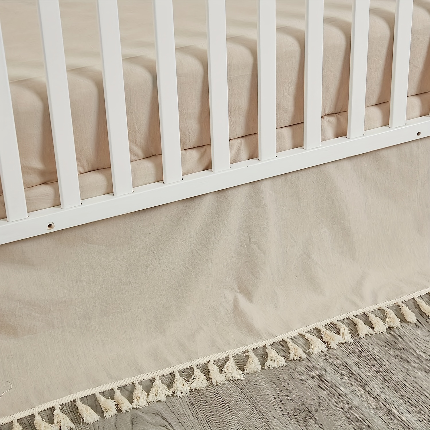 Crib skirt hotsell with tassels