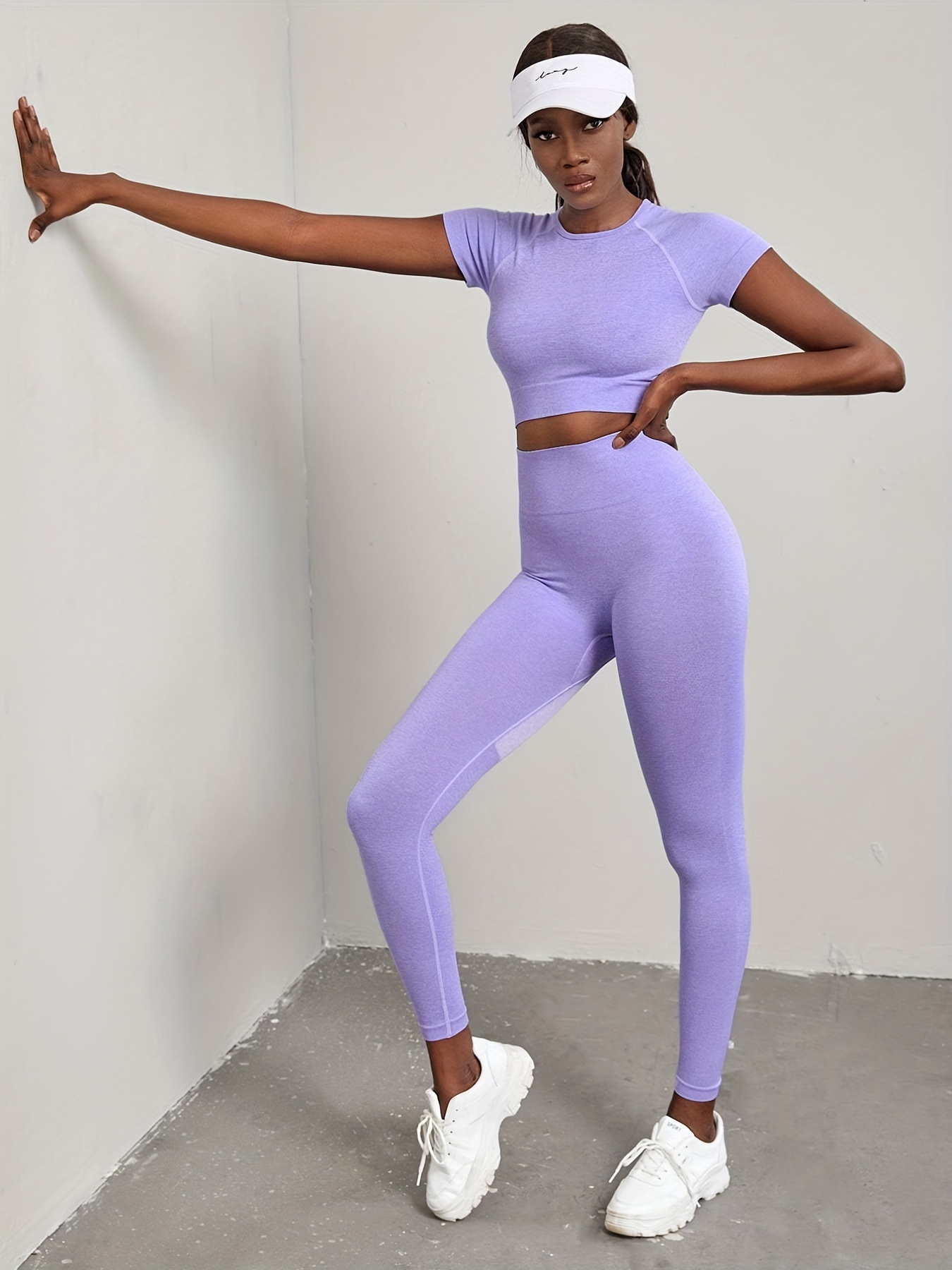 Women's Lilac Purple Work Out Set