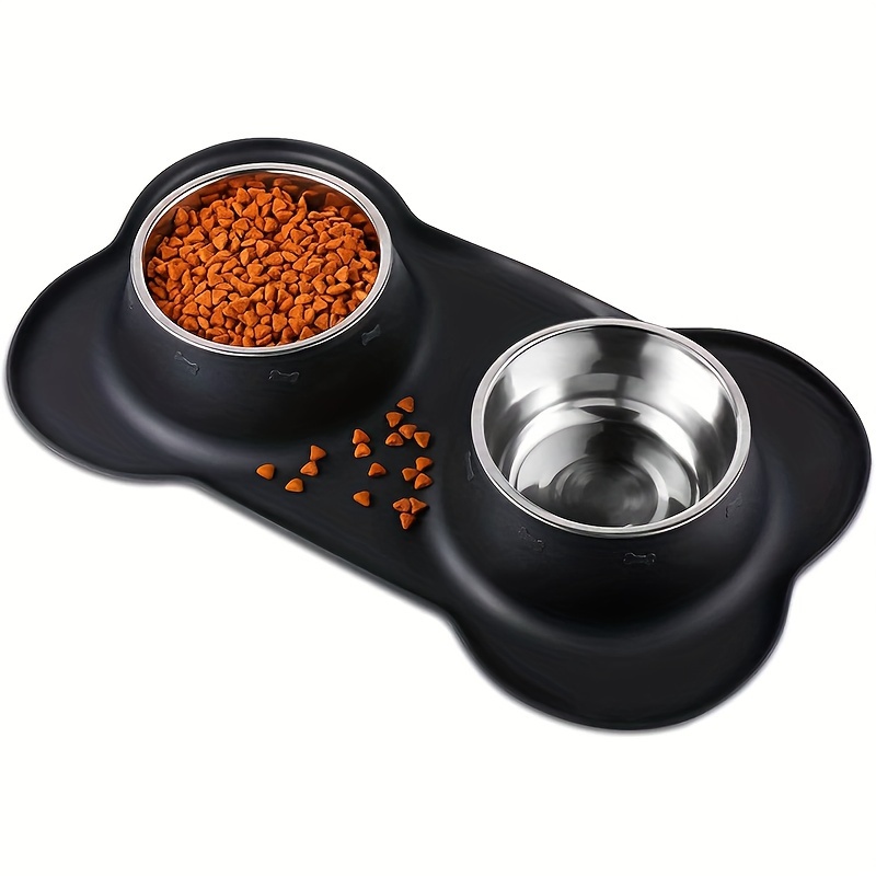 2pcs Dog Bowls Pet Cat Puppy Food Bowls Plastic Round No Spill Water Food  Feeder Dish Colorful Feeding Eating Bowls
