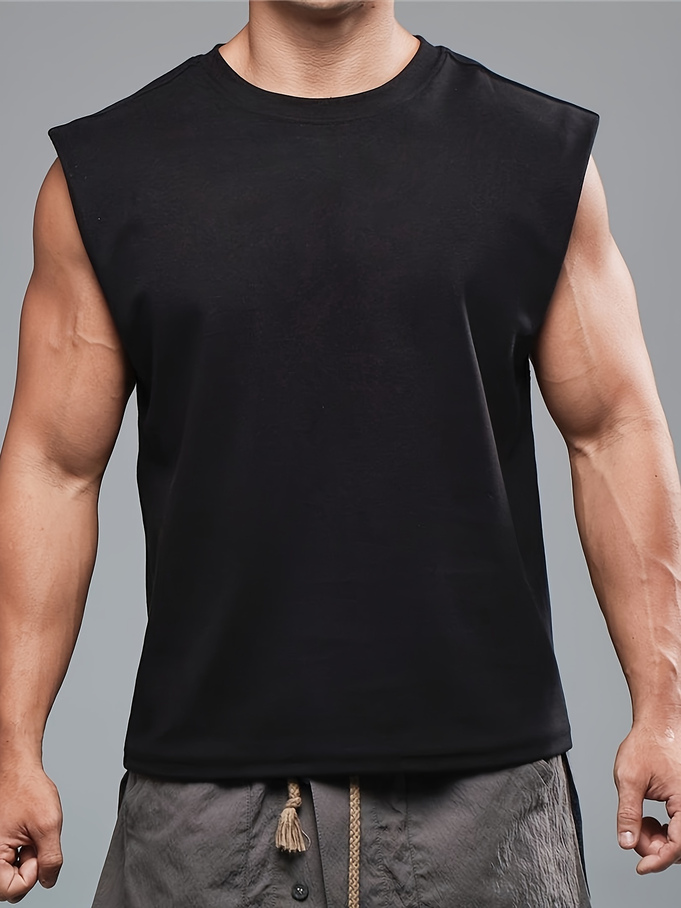 Men's Solid Tank Tops Summer Clothing Gym Bodybuilding - Temu