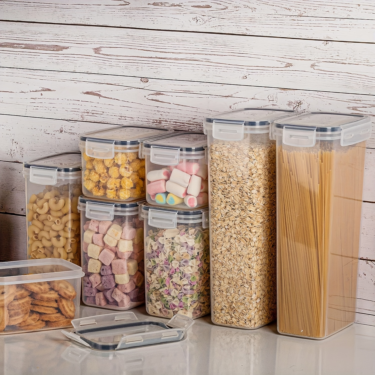 Cereal Storage Container Set, Plastic Airtight Food Storage