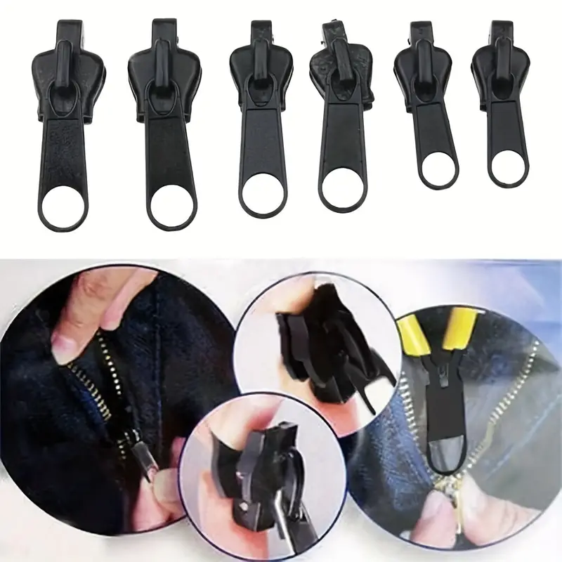 3 Sizes Replacement Zipper Plastic Slider Diy Zipper Repair - Temu