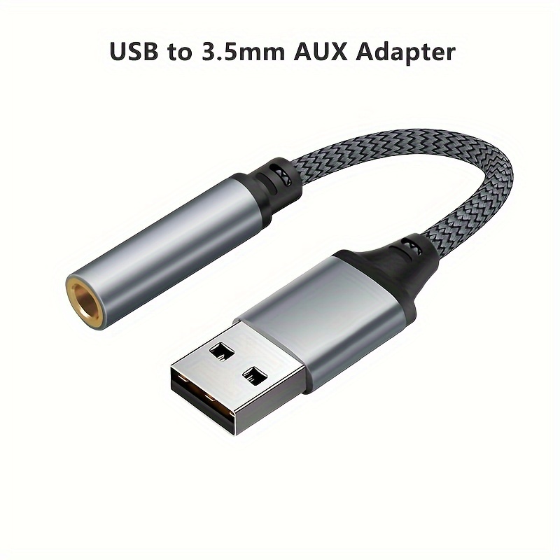 

Usb To 3.5mm Jack Audio Adapter Usb To Aux Cable With Mic-supported Usb To Headphone Aux Adapter Sound Card For Pc Ps4 Ps5