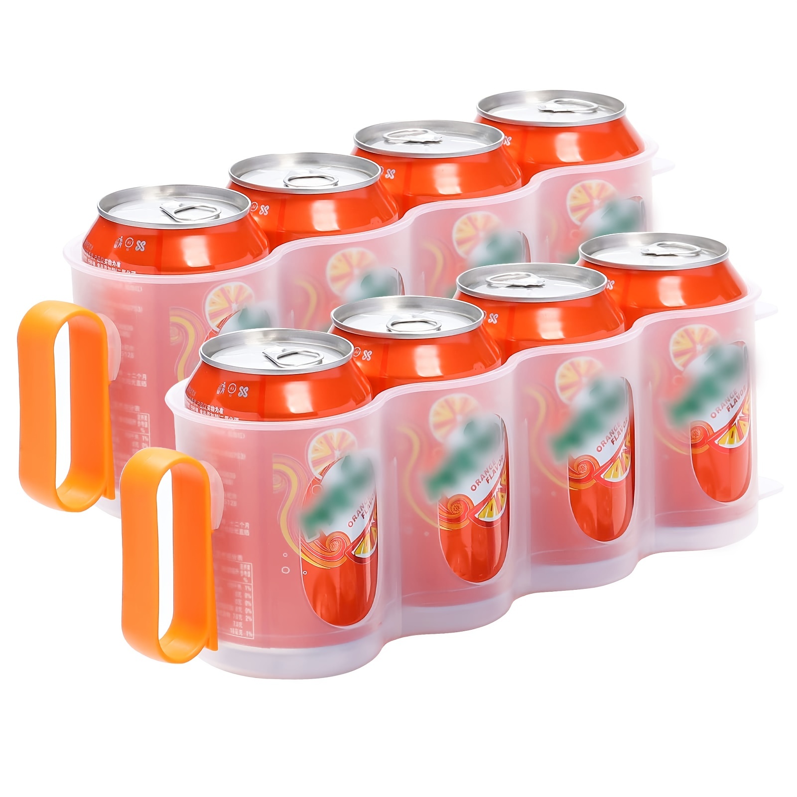 2 Pack Soda Can Organizers, Plastic Soda Can Dispensers, Clear Refrigerator Can  Storage Bins YE396.199 