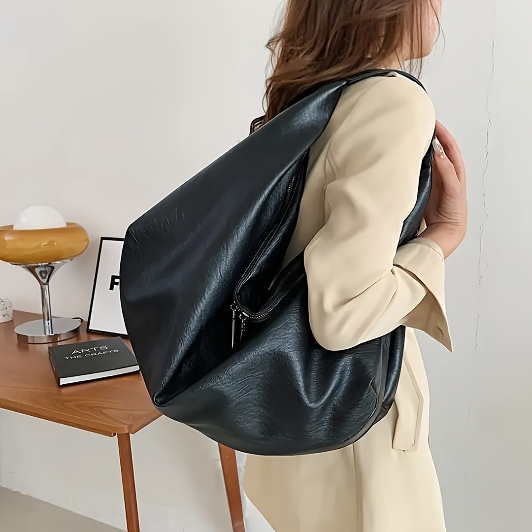 

Fashion Vegan Hobo Bag, Large Capacity Shoulder Bag, Women's Casual Handbag & Tote Purse