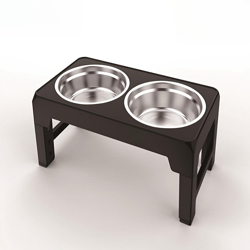 Toozey Elevated Dog Bowls 4 Adjustable Heights Raised Dog Bowl for Large Medium Small Dogs and Pets Dog Bowl Stand with 2 Stainl