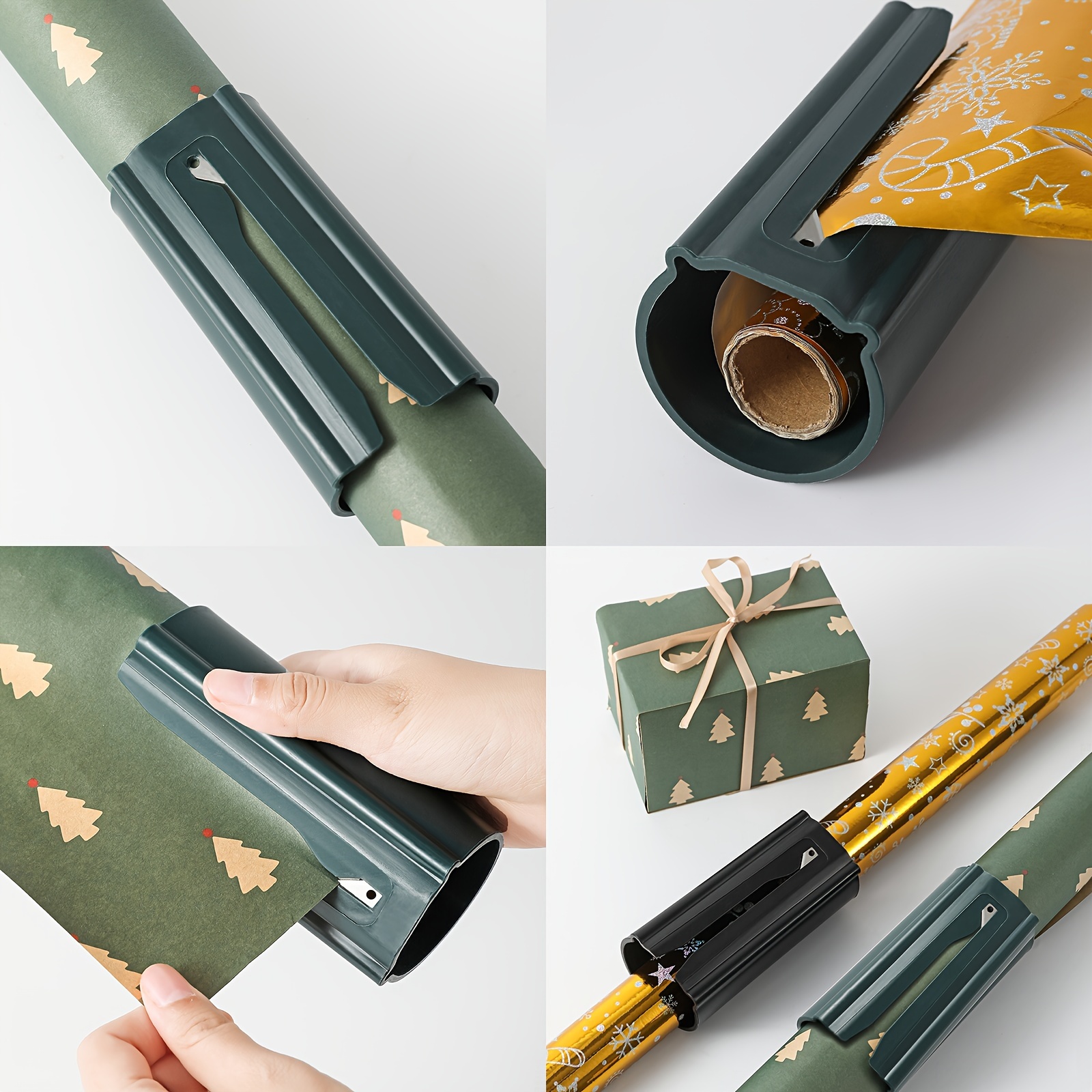 Sliding Wrapping Paper Cutter Gift Wrap Cutter for Thanksgiving