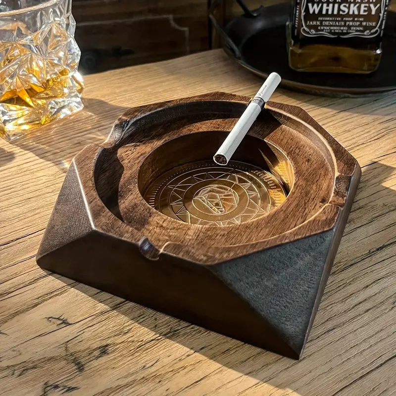 1 Stück Zigarren aschenbecher Holz Quadratischer - Temu Austria