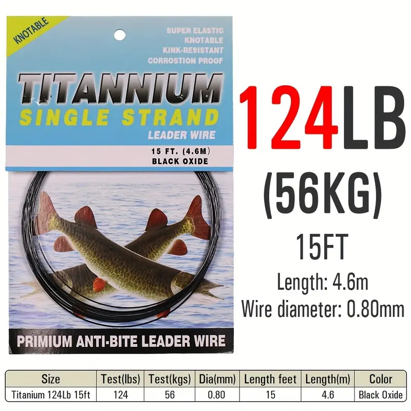Fishing Lure Steel Wire Bite Resistant Titanium Wire With - Temu