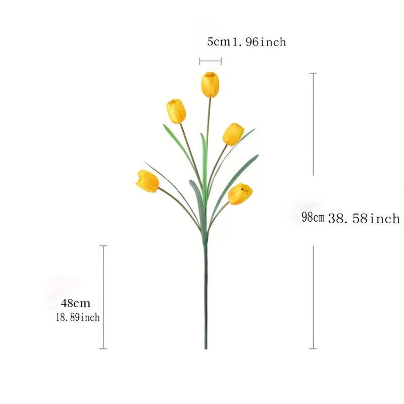 Tulipani Artificiali A 5 Teste Fiori Finti Fiori Di Tulipano - Temu Italy