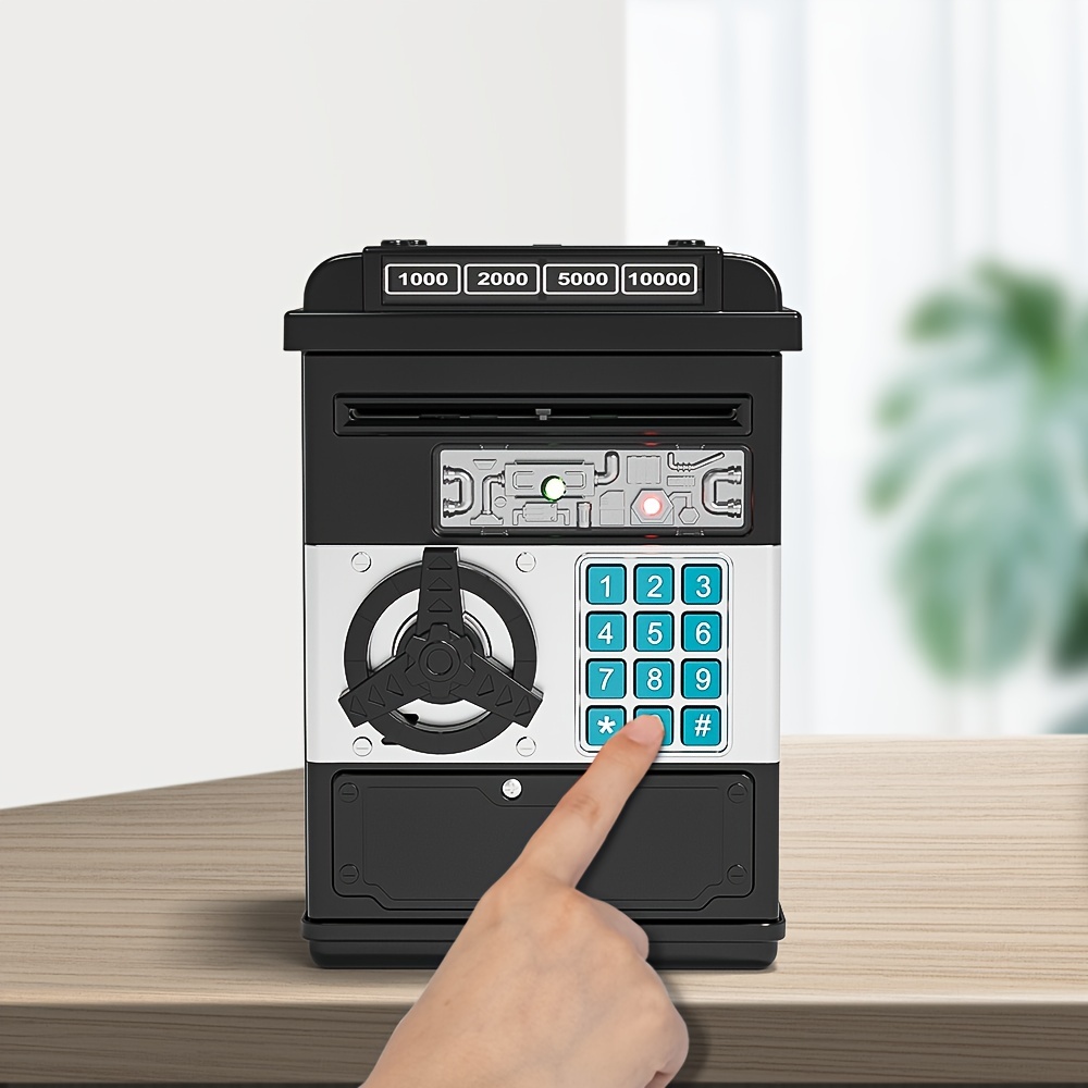 Ltteaoy Tirelire électronique pour enfants de 3 à 12 ans avec mot de passe  Mini ATM Boîte à économie de monnaie pour pièces de monnaie d'anniversaire
