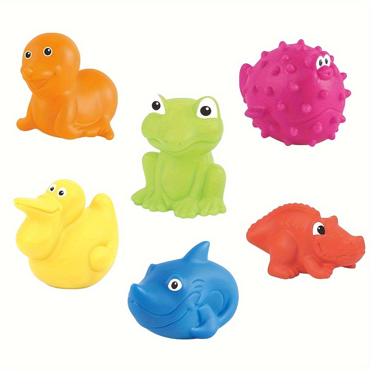 Bath Toy Water Spraying Discoloration Floating Animals Bathroom Pool Accessory Shark Fishing Play Set for Babies and Kids