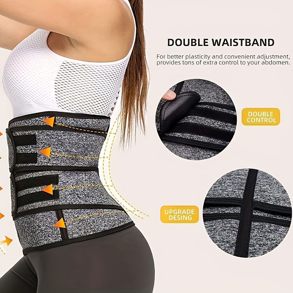 Waist Trainer Corset For Tummy Fat Burning Weightloss Double Control Body  Shapewear With Zipper And Hook