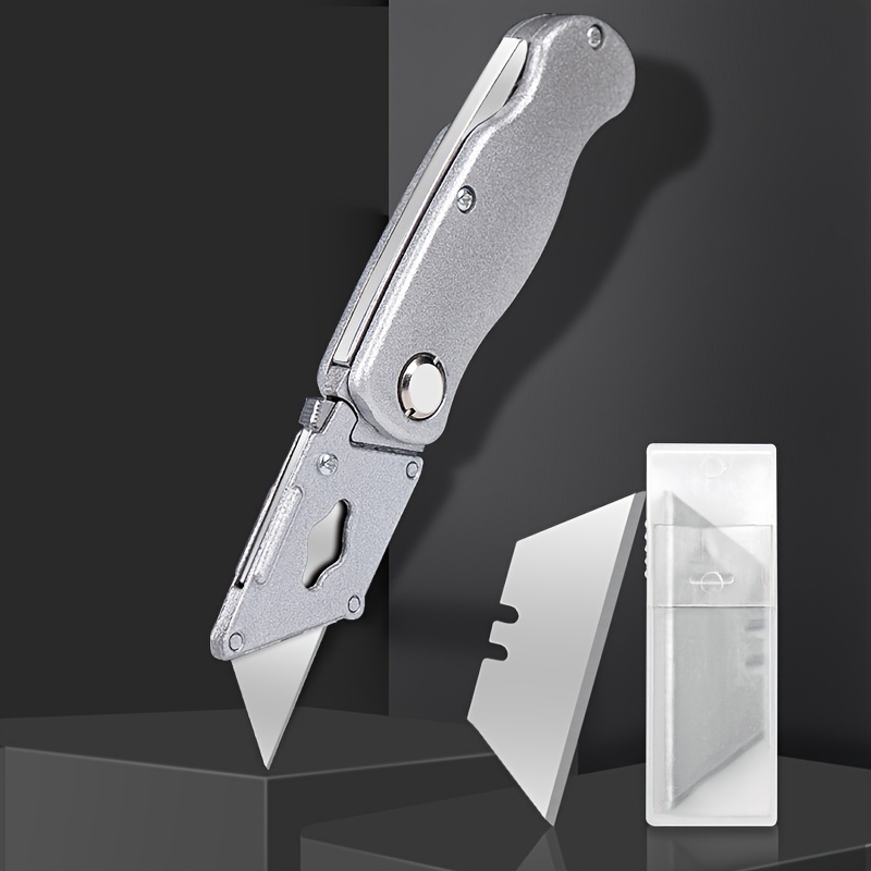 Heavy Duty Box Cutter with Clip Aluminum Body