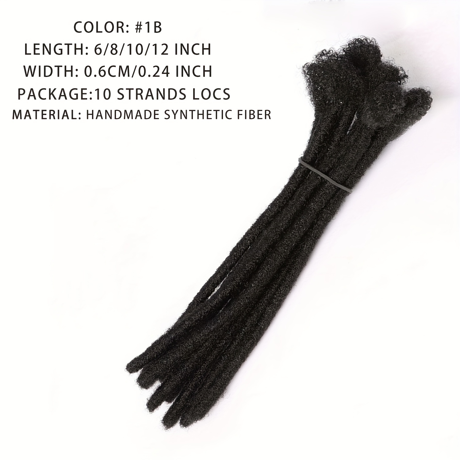 6 Inch Synthetic Loc Extensions 10 Strands Full Synthetic Dreadlock Extensions