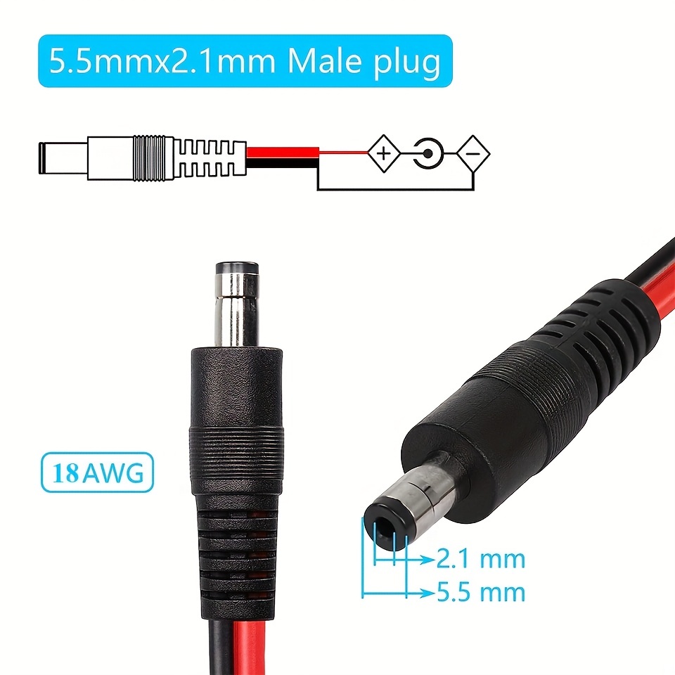 Male Sata Connector 12v Plug Power Adapter Cable ( Plug - Temu