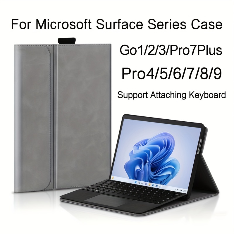 Fintie Hard Case for 13 Inch Microsoft Surface Pro 9 / Pro 9 5G (2022  Release) - Shockproof Folio Rugged Cover with Clear Transparent Back Shell