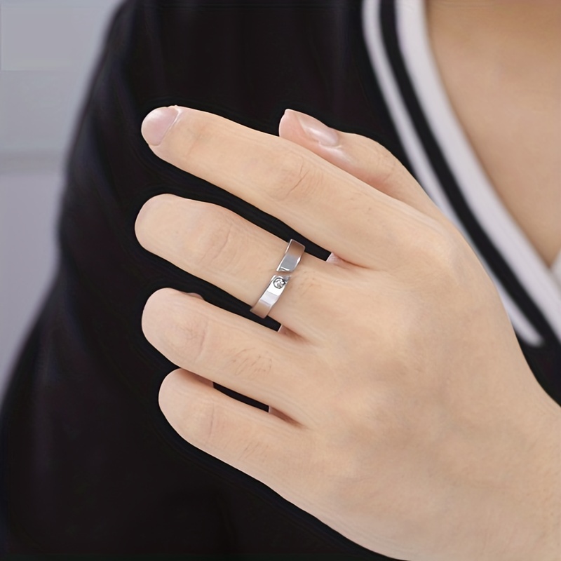 Men's Rhinestone Stainless Steel Ring