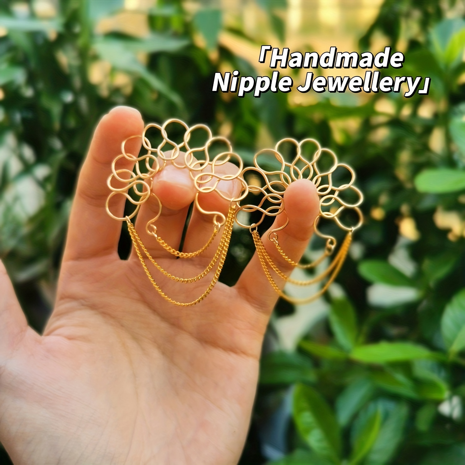 Adjustable Clip on Nipple Jewelry, Nipple Rings No Piercing, Swirl