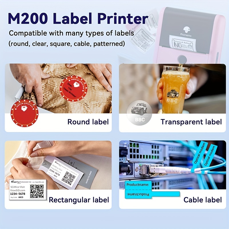 Memoking M200 étiqueteuse Thermique, imprimante d'étiquettes