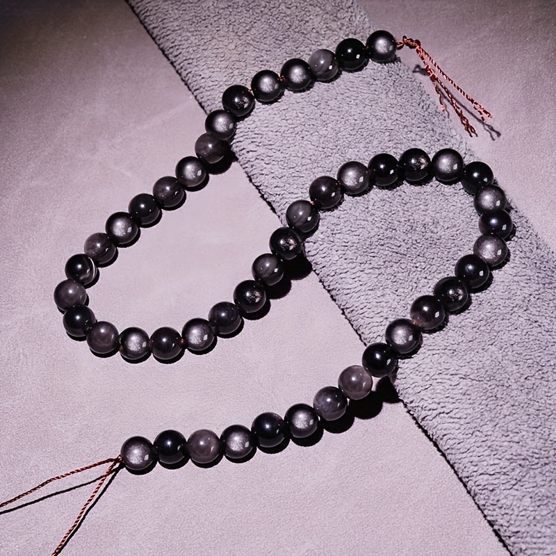 Natural Stone Obsidian Loose Spacer Beads Round Beads For