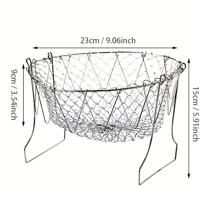 Mingwei Foldable Steam Rinse Strain, Stainless Steel Fry Basket, Frying  Strainer Net, Kitchen Gadgets, Kitchen Stuff, Kitchen Accessories, Home  Kitchen Items - China Kitchen Cooking Tool and Drain Basket price