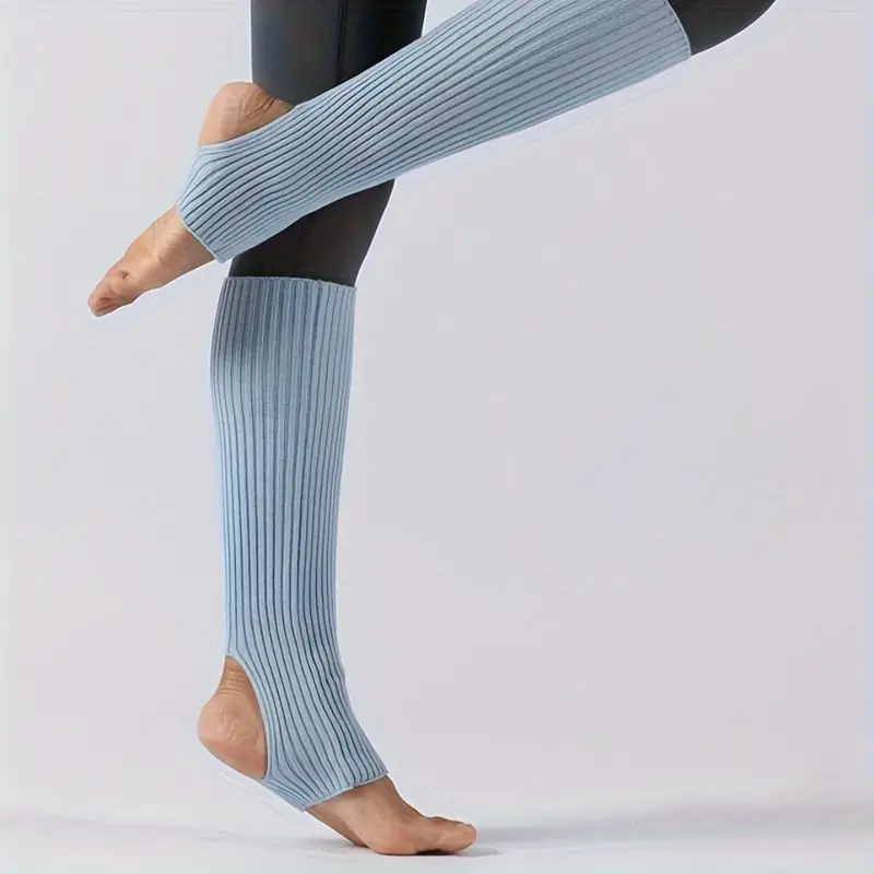Women's Solid Knitted Warm Yoga Socks Knee Socks Ballet Dance