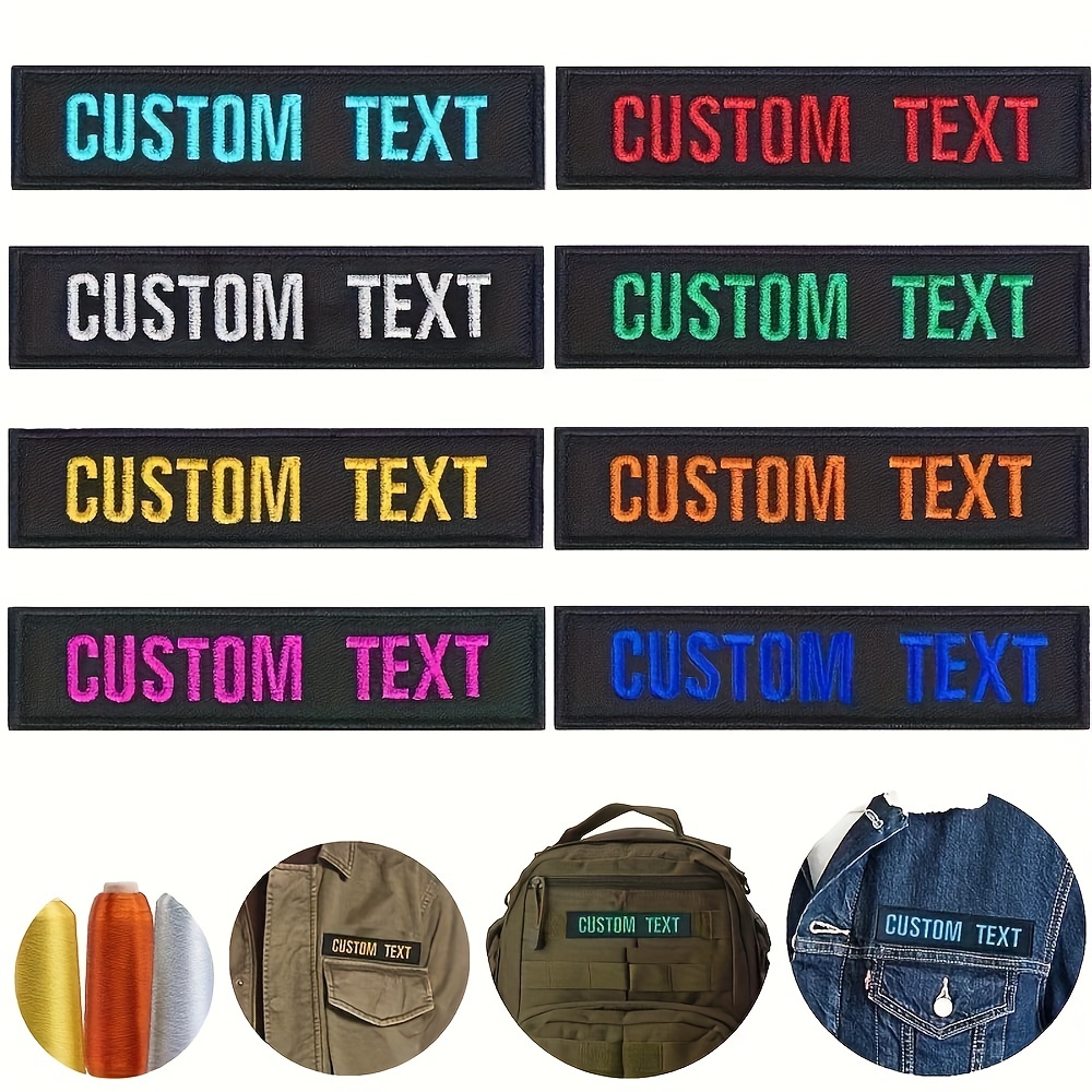 Customized Products Embroidered Name Patches In A Variety Of - Temu