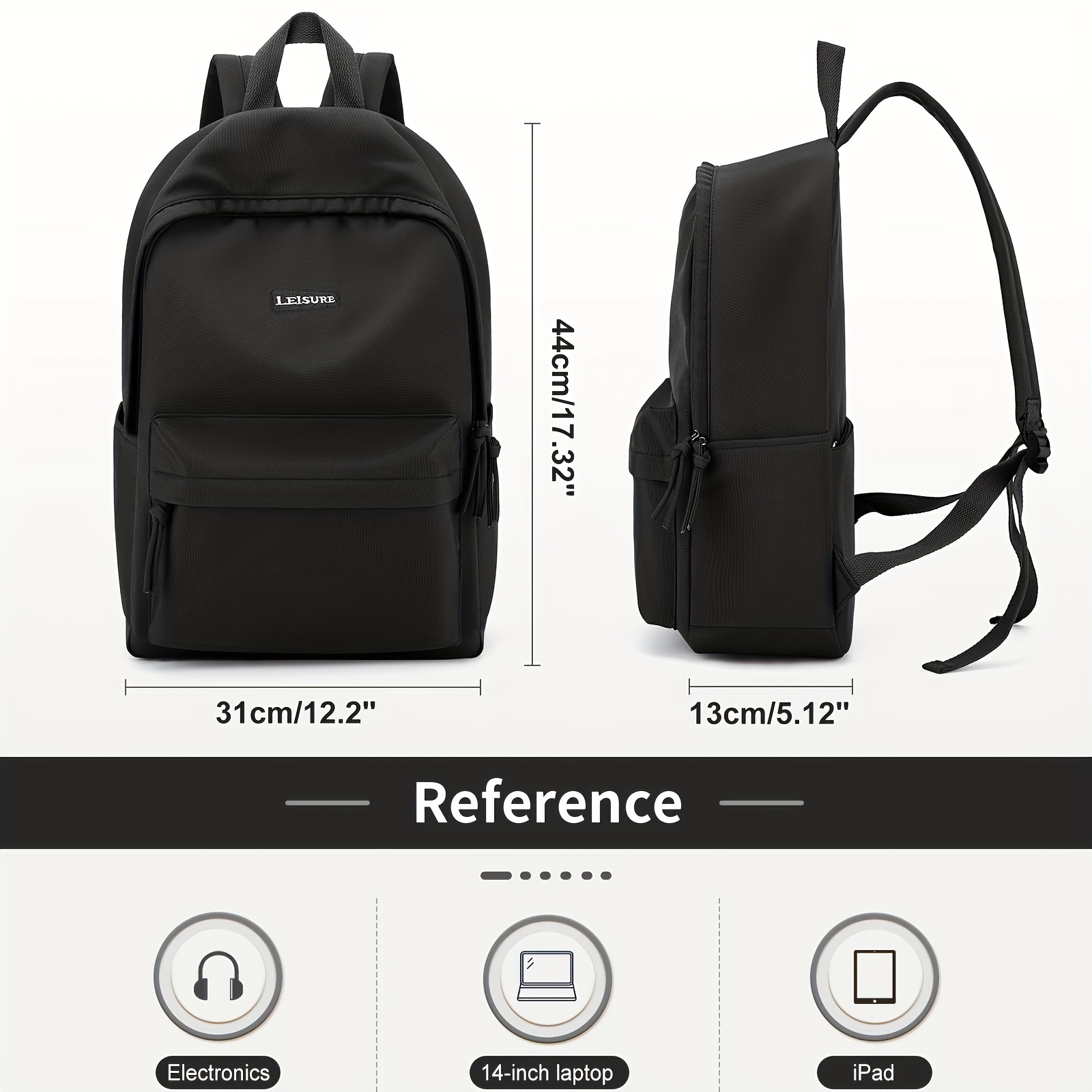 Large Capacity School Bag Laptop Storage Daypack Business Trip Bag
