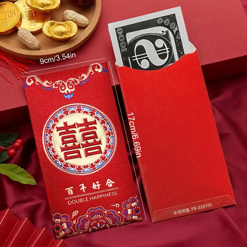 18pcs 6 69 3 54in Chinese New Year Red Envelopes 2023 Lunar New Year Of  Rabbit Lucky Money Envelopes Red Envelope Packets Hong Bao With 6 Different  Gold Embossed Patterns, Save Money On Temu