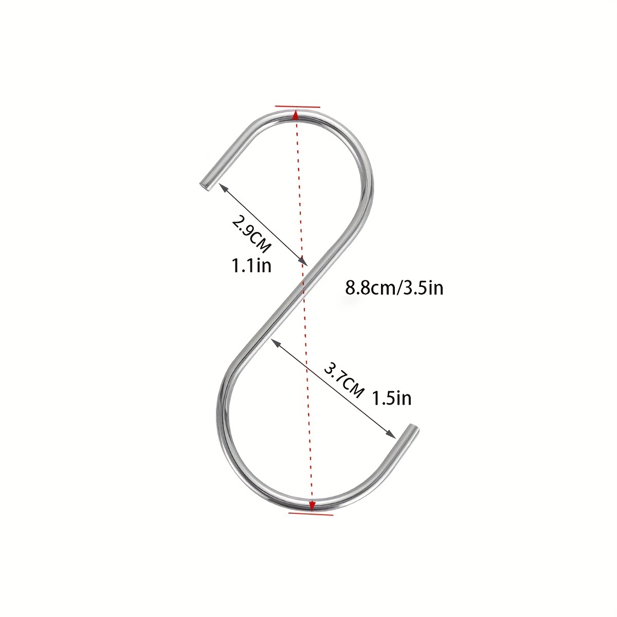 Solid Meat Hook S shaped Hook Non magnetic Stainless Steel - Temu United  Kingdom