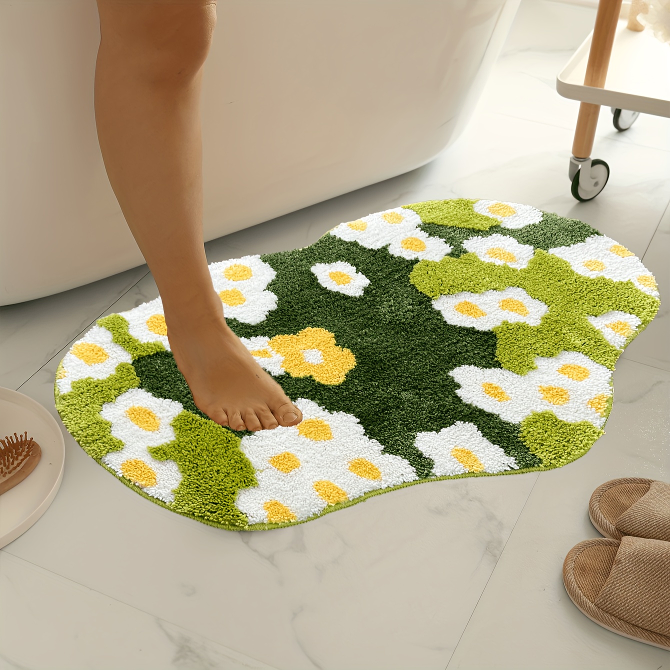 Crystal Velvet 3d Stereoscopic Green Moss Carpet Area Carpet - Temu