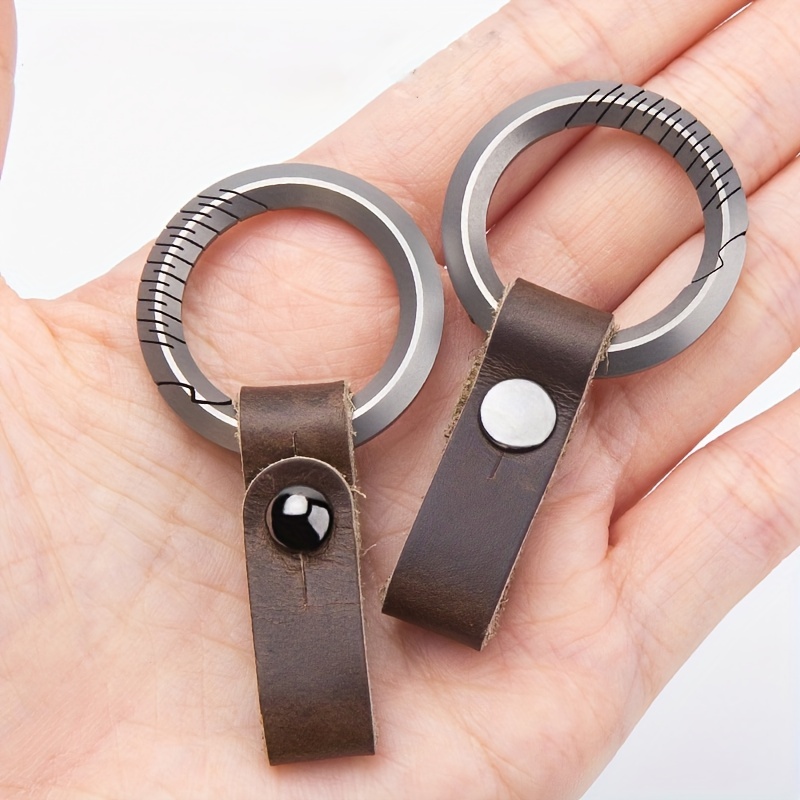 Liangery Keychain for Men, Belt Keychain Leather Belt Loop Key Holder Belt Key Chain Clips with Detachable Keyring for Men